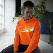 Load image into Gallery viewer, VINTAGE STARS AND STRIPES UNISEX HOODIE (WHITE AND GOLD)