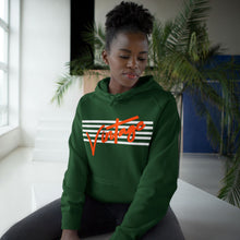 Load image into Gallery viewer, VINTAGE STARS AND STRIPES HOODIE (UNISEX) WHITE AND ORANGE