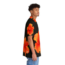 Load image into Gallery viewer, VINTAGE NEW HAWAIIAN (WELCOME TO BOTANY 101 ORANGE FLOWER) ON BLACK