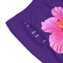 Load image into Gallery viewer, VINTAGE (WELCOME TO BOTANY 101 PINK FLOWER) ON PURPLE SHORTS
