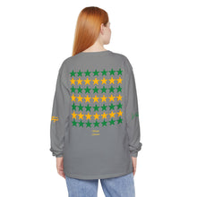 Load image into Gallery viewer, VINTAGE STARS AND STRIPES LONG SLEEVE (UNISEX) GREEN AND GOLD INK