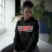Load image into Gallery viewer, VINTAGE STARS AND STRIPES UNISEX HOODIES (WHITE AND ROSE RED)