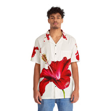 Load image into Gallery viewer, VINTAGE NEW HAWAIIAN (WELCOME TO BOTANY 101 RED FLOWER) ON WHITE