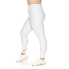 Load image into Gallery viewer, VINTAGE (Plus Size) QUAD COLOR Stretchy leggings (White)