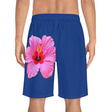 Load image into Gallery viewer, VINTAGE (WELCOME TO BOTANY 101 PINK FLOWER) ON BLUE SHORTS