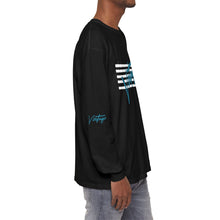 Load image into Gallery viewer, VINTAGE STARS AND STRIPES LONG SLEEVE (UNISEX) TEAL AND WHITE INK