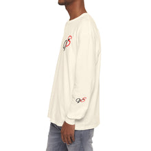 Load image into Gallery viewer, VINTAGE STAY P&amp;C LONG SLEEVE TEE BLACK AND INFERED (UNISEX)