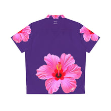Load image into Gallery viewer, VINTAGE NEW HAWAIIAN (WELCOME TO BOTANY 101 PINK FLOWER) ON PURPLE