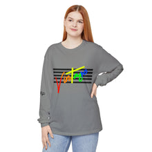 Load image into Gallery viewer, VINTAGE STARS AND STRIPES LONG SLEEVE (UNISEX) ROY G BIV &amp; BLACK INK