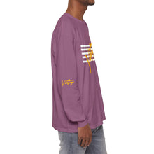 Load image into Gallery viewer, VINTAGE STARS AND STRIPES LONG SLEEVE (UNISEX) GOLD AND WHITE INK