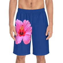 Load image into Gallery viewer, VINTAGE (WELCOME TO BOTANY 101 PINK FLOWER) ON BLUE SHORTS