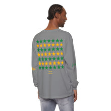 Load image into Gallery viewer, VINTAGE STARS AND STRIPES LONG SLEEVE (UNISEX) GREEN AND GOLD INK