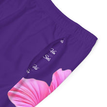 Load image into Gallery viewer, VINTAGE (WELCOME TO BOTANY 101 PINK FLOWER) ON PURPLE SHORTS