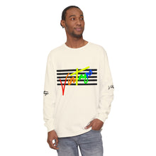 Load image into Gallery viewer, VINTAGE STARS AND STRIPES LONG SLEEVE (UNISEX) ROY G BIV &amp; BLACK INK