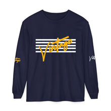 Load image into Gallery viewer, VINTAGE STARS AND STRIPES LONG SLEEVE (UNISEX) GOLD AND WHITE INK