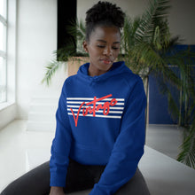 Load image into Gallery viewer, VINTAGE STARS AND STRIPES UNISEX HOODIES (WHITE AND ROSE RED)