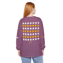 Load image into Gallery viewer, VINTAGE STARS AND STRIPES LONG SLEEVE (UNISEX) GOLD AND WHITE INK