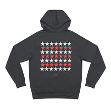 Load image into Gallery viewer, VINTAGE STARS AND STRIPES UNISEX HOODIES (WHITE AND ROSE RED)