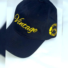 Load image into Gallery viewer, VINTAGE DAD HAT (BLACK AND GOLD)