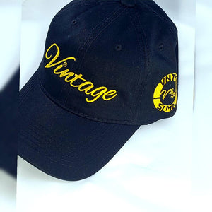 VINTAGE DAD HAT (BLACK AND GOLD)