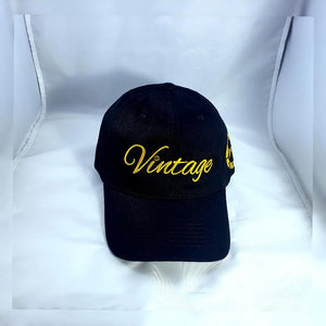 VINTAGE DAD HAT (BLACK AND GOLD)