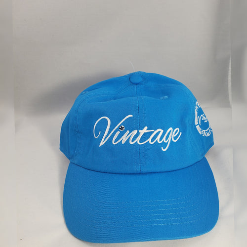 Vintage Dad Hat Turquoise and White