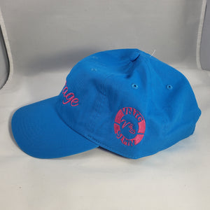 Vintage Dad Hat Turquoise and Hot Pink