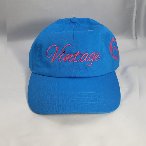 Vintage Dad Hat Turquoise and Hot Pink